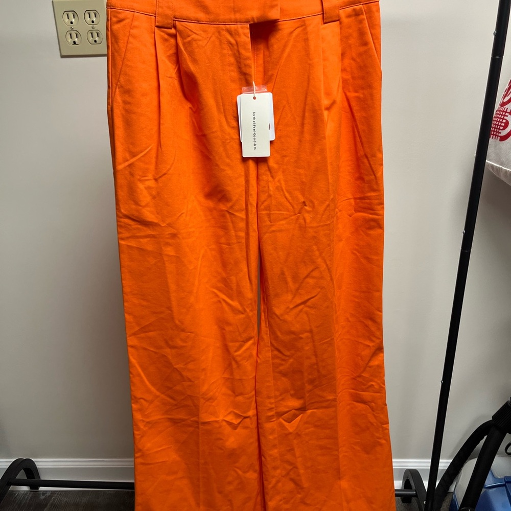 Commense Vitamin C Linen Cotton Wide Leg Pants